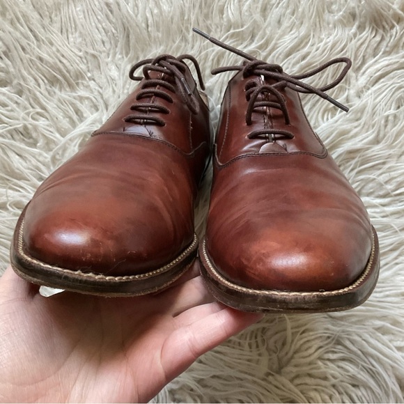Cole Haan Brown Madison Plain Oxford Lace Up Leather Dress Shoes EUC Size 9.5 main image 8